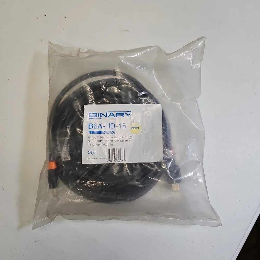 Binary B6A-HD-15 B6 Series Active High Speed HDMI Cable w/ Ethernet 15 Meter